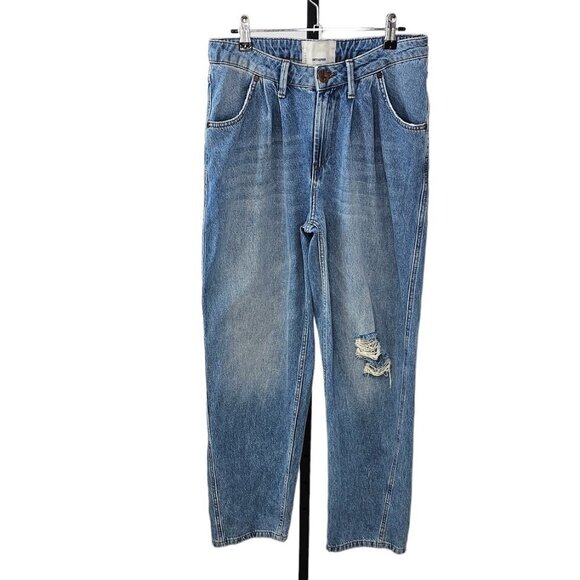 One Teaspoon  Women's Smiths High Rise Pleated Baggy Jeans - Picture 1 of 10